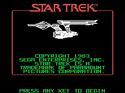 Star Trek: Strategic Operations Simulator screenshot 2 for TI-99